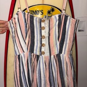 Free People - Striped Button-Front Dress